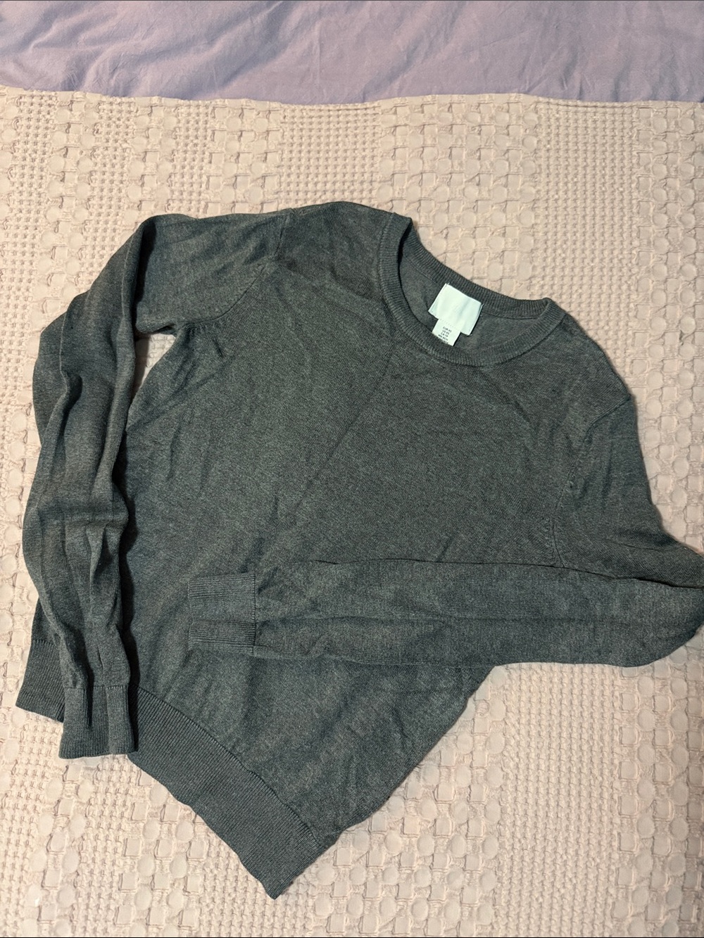 H&M Women's Heather Gray Crewneck Sweater